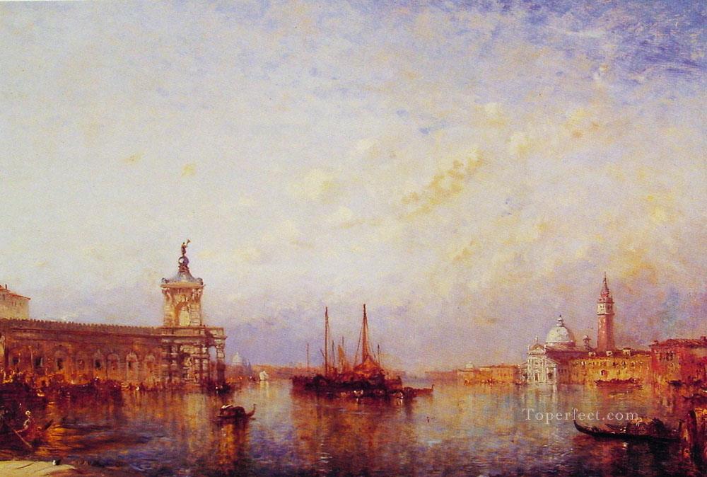 Gloria del barco de Venecia Barbizon Felix Ziem paisaje marino Pintura al óleo